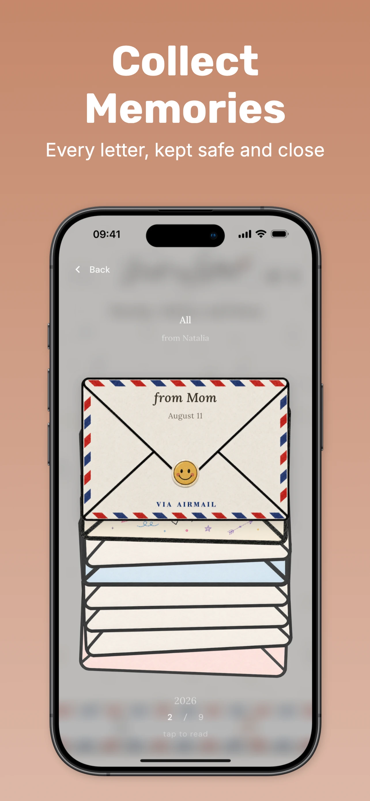 Screenshot der Just a Letter App
